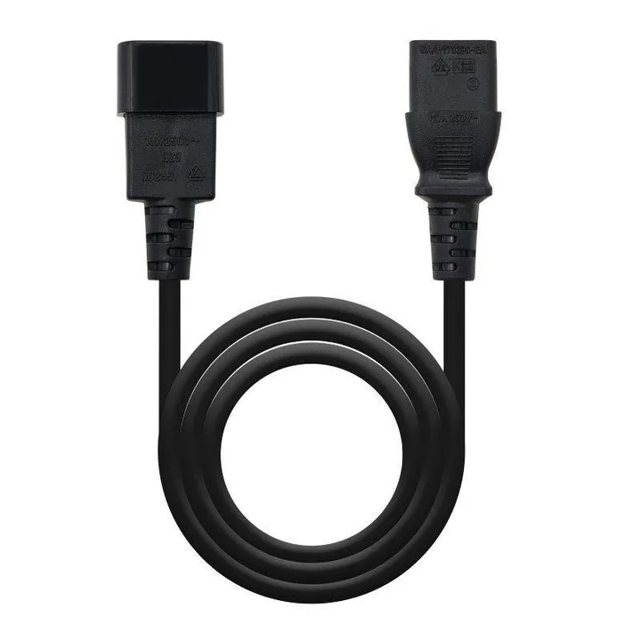 Cable Alimentacion Iec C13/H - Iec C14/M 3M