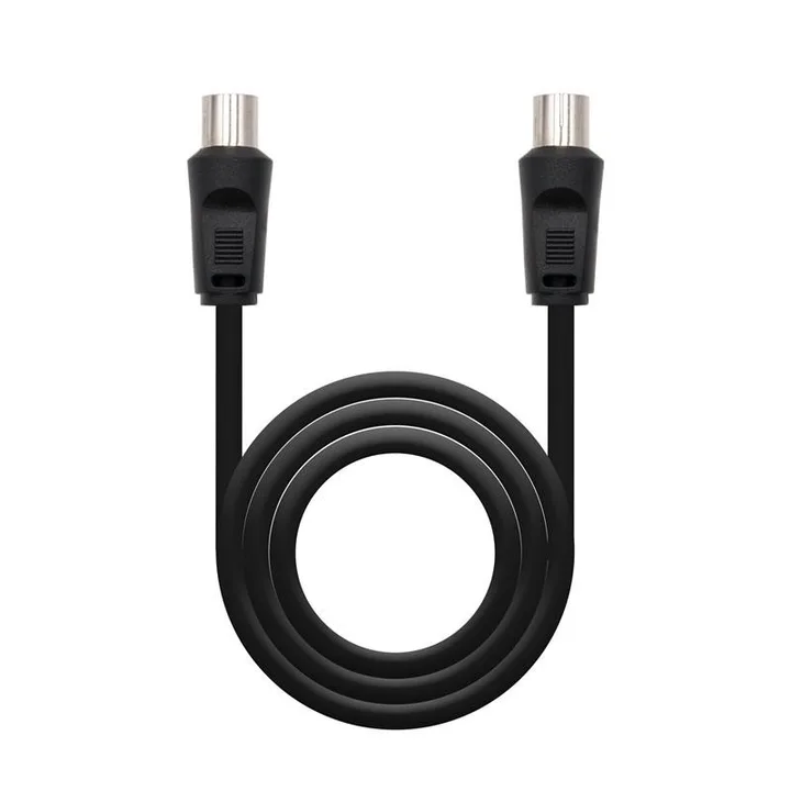 Cable Antena TV 75 Ohm M-H 1.8 M Nanocable Black