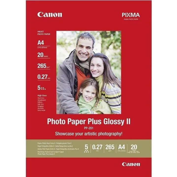 Papel Fotografico Canon PP-201 5X5 40HOJAS + Marco Fotos 13X13CM + Cube PK