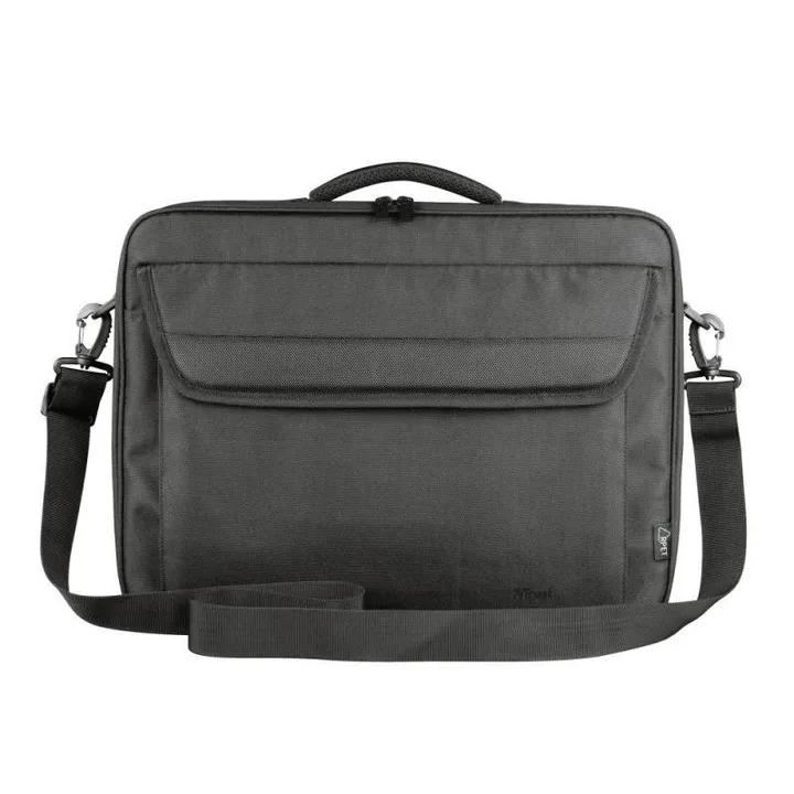 Maletín Trust Atlanta de material reciclado para portátil de 15,6″, negro