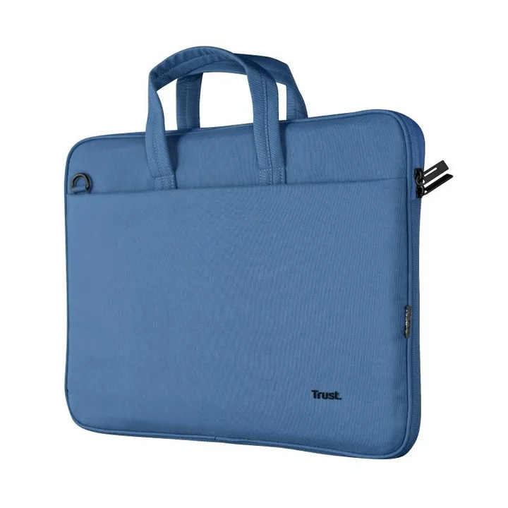 Maletín Trust Bologna de material reciclado para portátil de 16″, azul