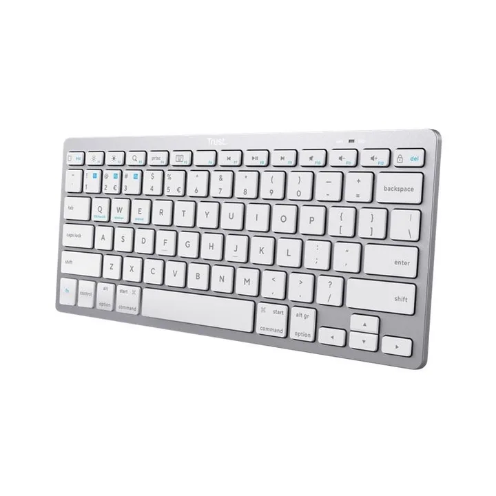 Teclado Trust Basics Slim Wireless Bluetooth TKL Silver
