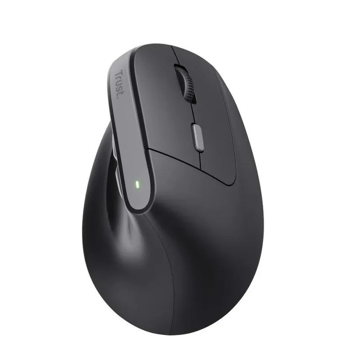Raton Trust Bayo II Ergonomico Eco 2400 DPI Wireless Recargable Black