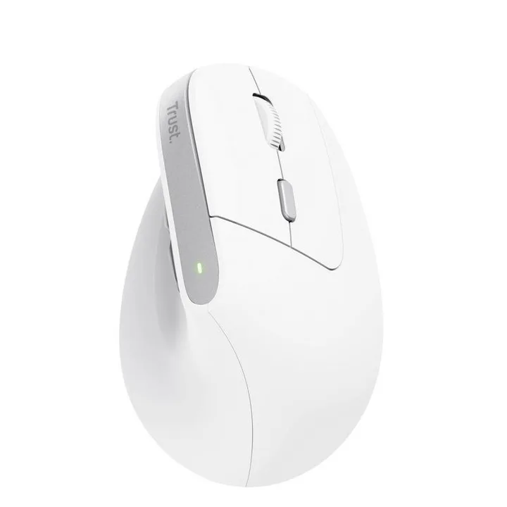Raton Trust Bayo II Ergonomico Eco 2400 DPI Wireless Recargable White