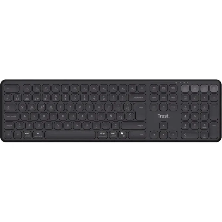 Teclado Trust Vaiya Recargable Wireless Bluetooth Black