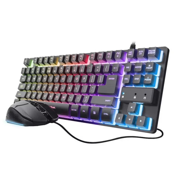 Teclado y ratón Trust GXT 798 USB con cable negro