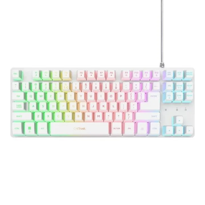 Teclado Trust GXT 833W Thado TKL Gaming USB RGB White