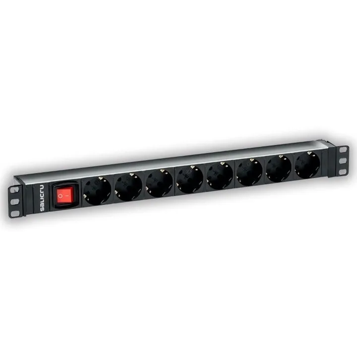 Pdu Tipo Regleta Salicru de 8 Tomas SCH/SCH con Interruptor