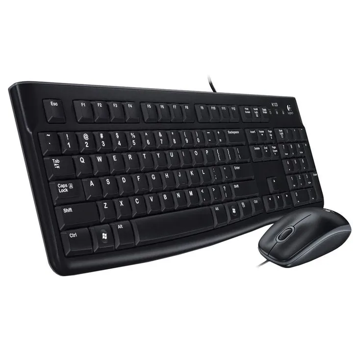 Teclado y ratón Logitech MK120 USB con cable negro
