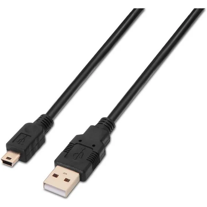 Cable USB AM/MINI B/M 1.8M Aisens Black