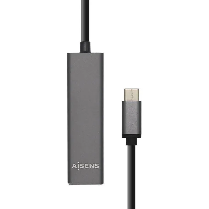 Hub USB-C 3.1 Aisens 4 Puertos USB-A 3.0 15CM Grey