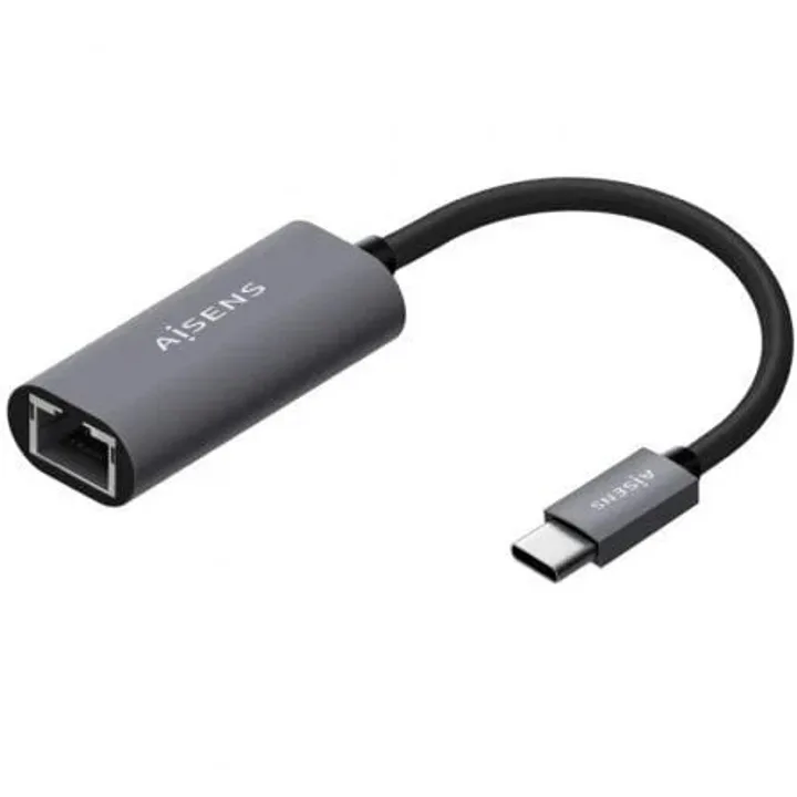 Adaptador Aisens USB-C a Ethernet Giga Grey