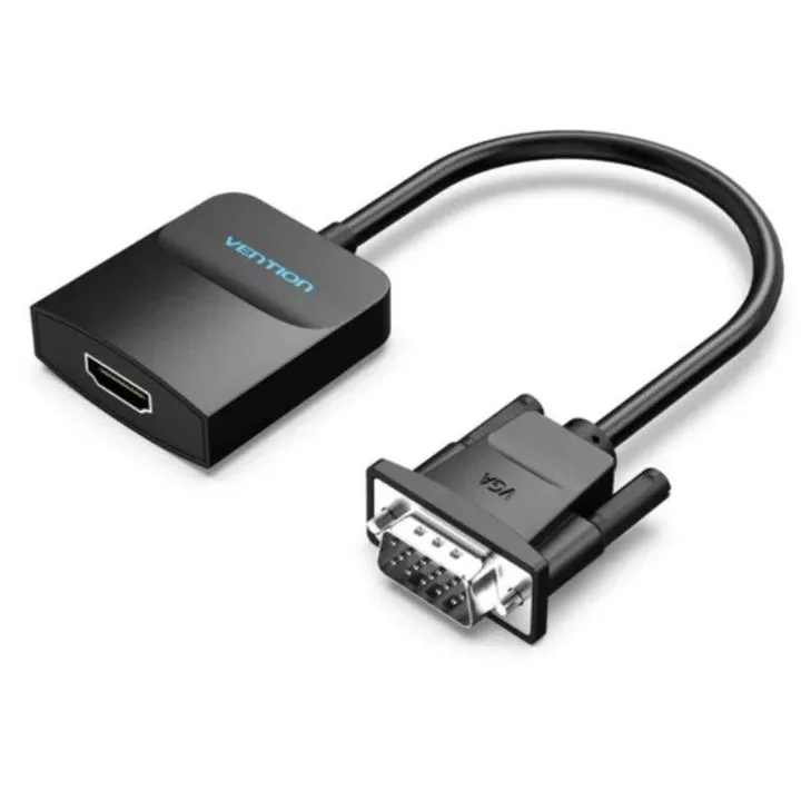 Cable Conversor Vention VGA/M - HDMI/H 1M Black