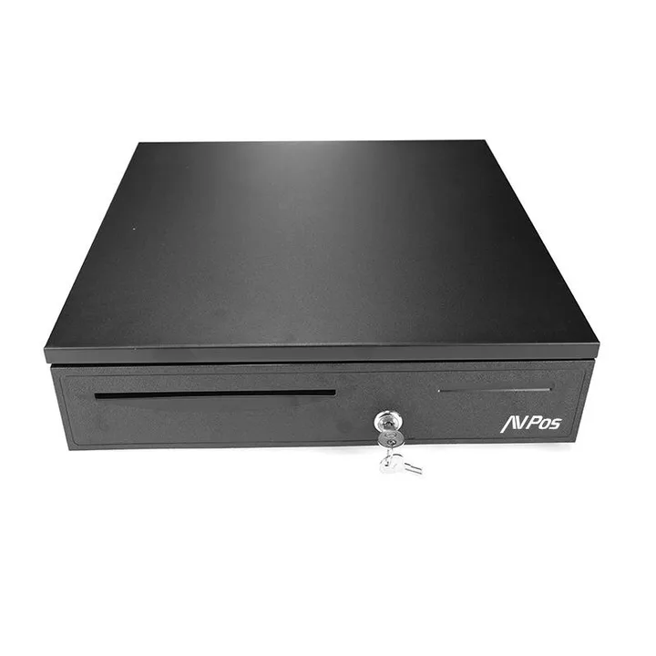Cajón portamonedas AVPOS U280 de 41 cm automático, negro