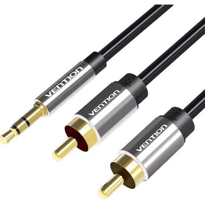 Cable Estereo Vention Jack 3.5/M - 2X RCA/M 2M Black