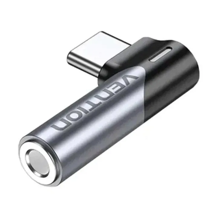 Adaptador Audio Vention USB-C/M - Jack 3.5MM/H Aluminio GREY/BLACK