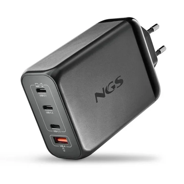 Cargador NGS Bud GaN 240 W con 3 USB-C y 1 USB-A