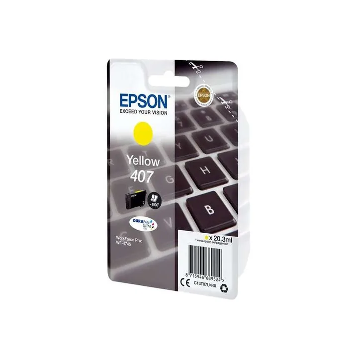 Tinta Epson C13T07U440 L T07U4 Yellow WF-4745DTWF 407L