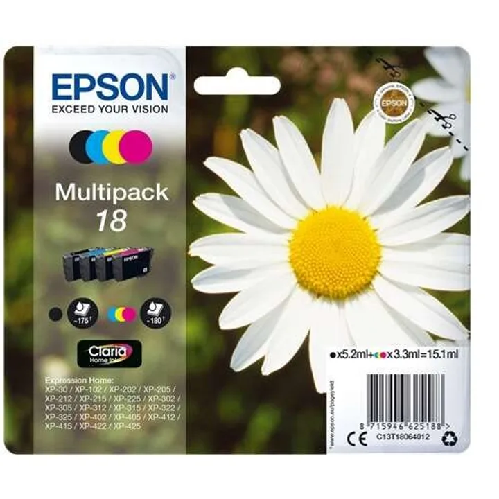 Tinta Epson C13T18064012 Multipack 18 4 Colores