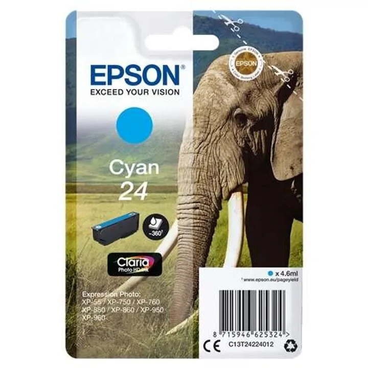 Tinta Epson C13T24224012 Cyan 24