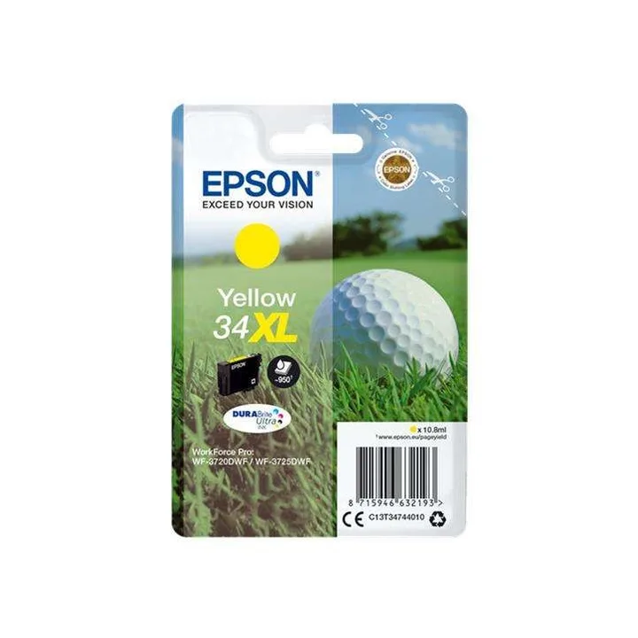 Tinta Epson C13T34744010 Yellow 34XL Durabrite Ultra T3472
