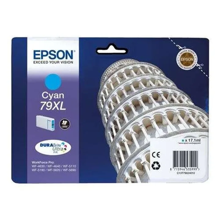 Tinta Epson C13T79024010 T7902 Cyan 79XL