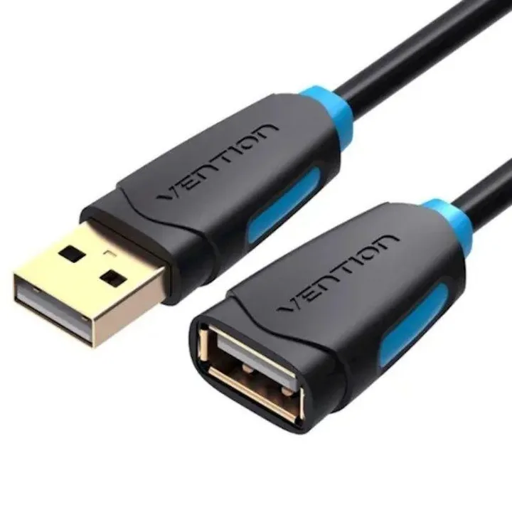 Cable Alargador USB-A 2.0A Vention Tipo USB-A/M - USB-A/H 1M Black