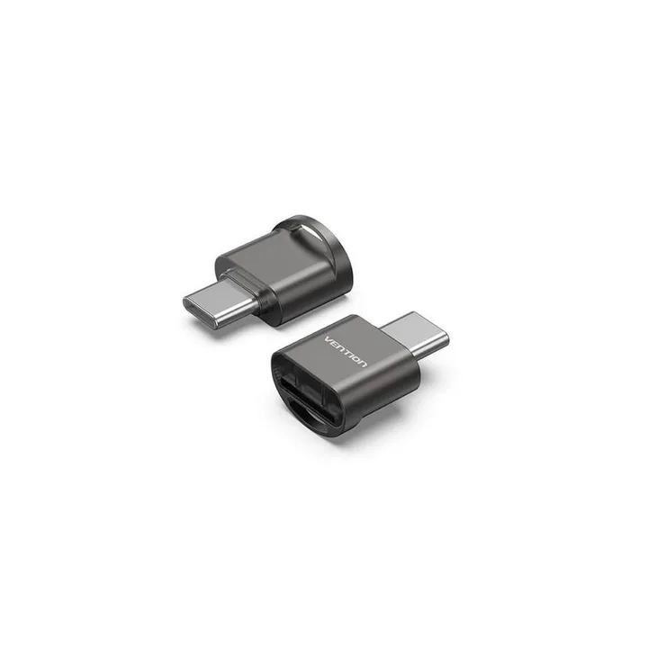 Lector de Tarjetas Externo Vention USB-C Microsd Black