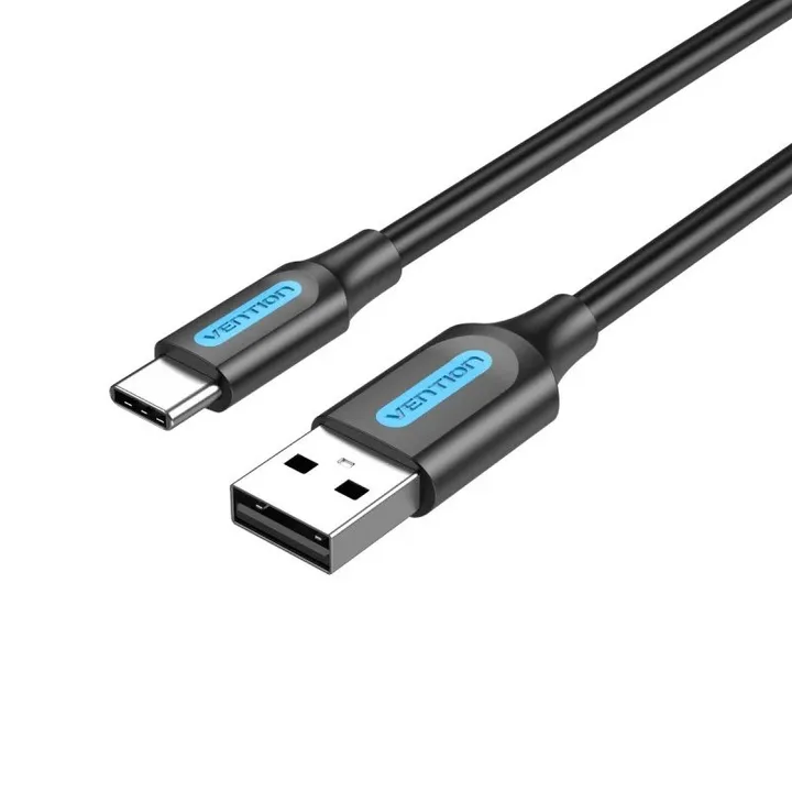 Cable USB-A 2.0 Vention Tipo USB-A/M - USB-C/M 0.25M Black