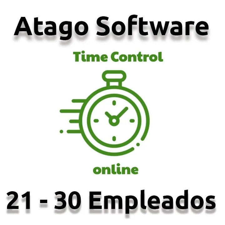 Time Control de Presencia Atago en la Nube 21-30 Empleados ( ANUAL)