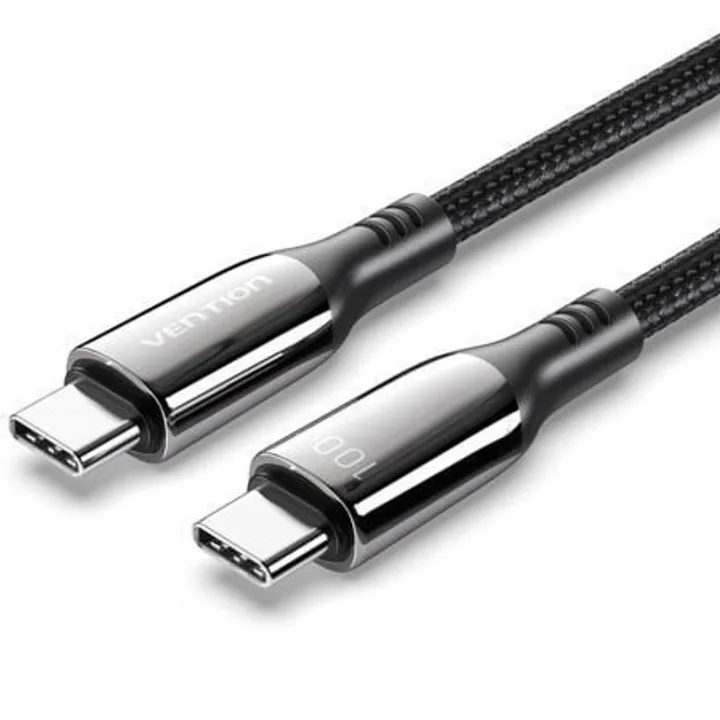 Cable Vention USB 2.0 USB-C 5A 100W USB-C/M - USB-C/M 2M Black