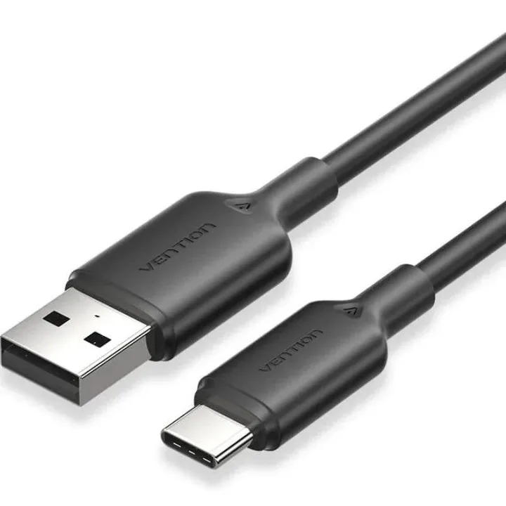 Cable Vention USB-A 2.0 - USB-C 3A 2M Black