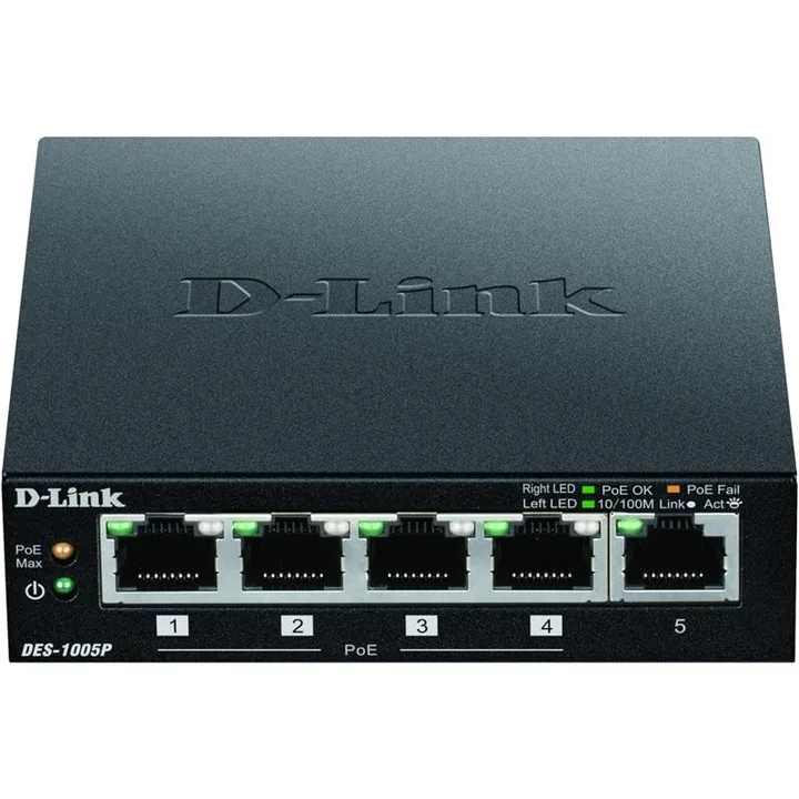 Switch D-LINK Gigabit 5 Puertos DGS-1005P/E Poe