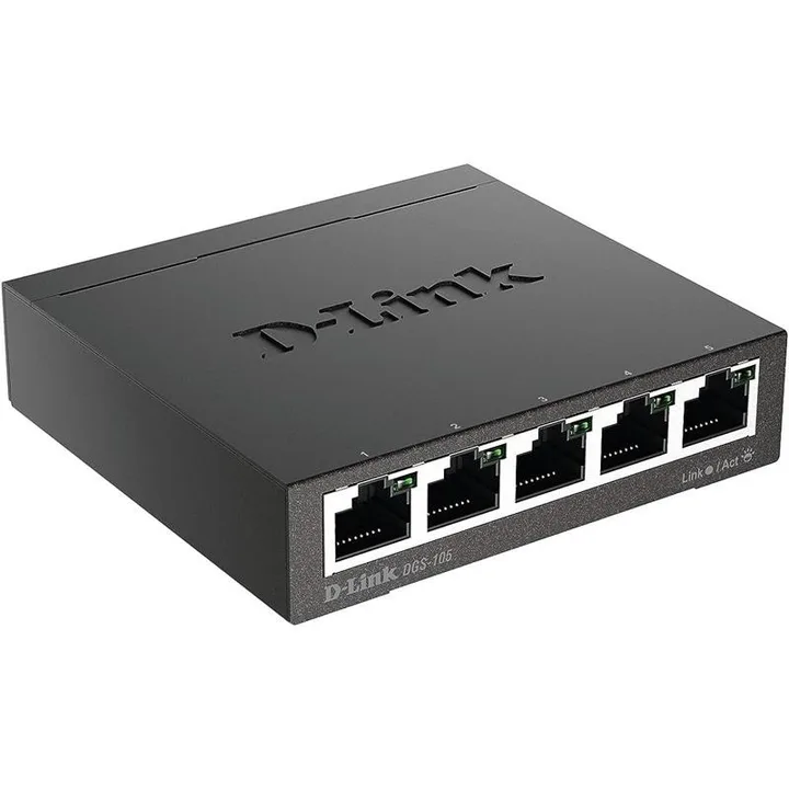 Switch D-Link DGS-105 de 5 puertos Gigabit