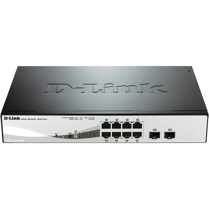 Switch D-Link DGS-1210-08P de 8 puertos Gigabit PoE