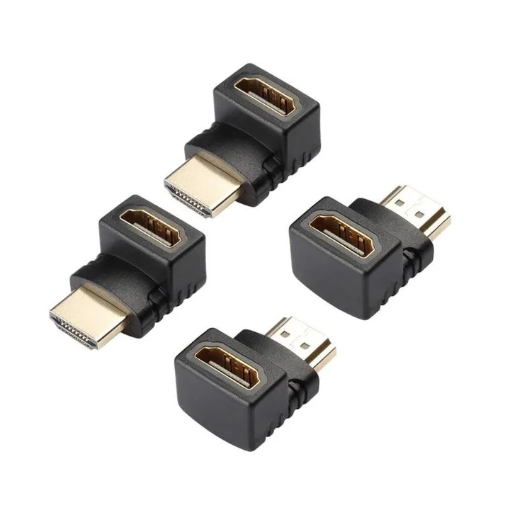 Adaptador Oneway HDMI Hembra a HDMI Macho Acodado 90º A/H-A/M Black