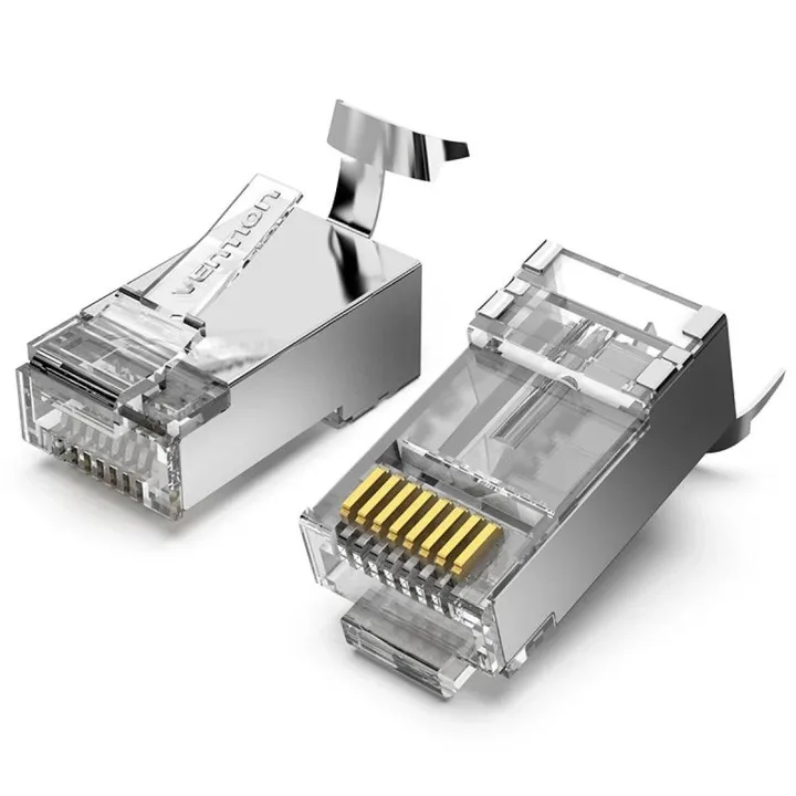 Conector Bolsa 10UD RJ45 Vention Macho CAT7 FTP