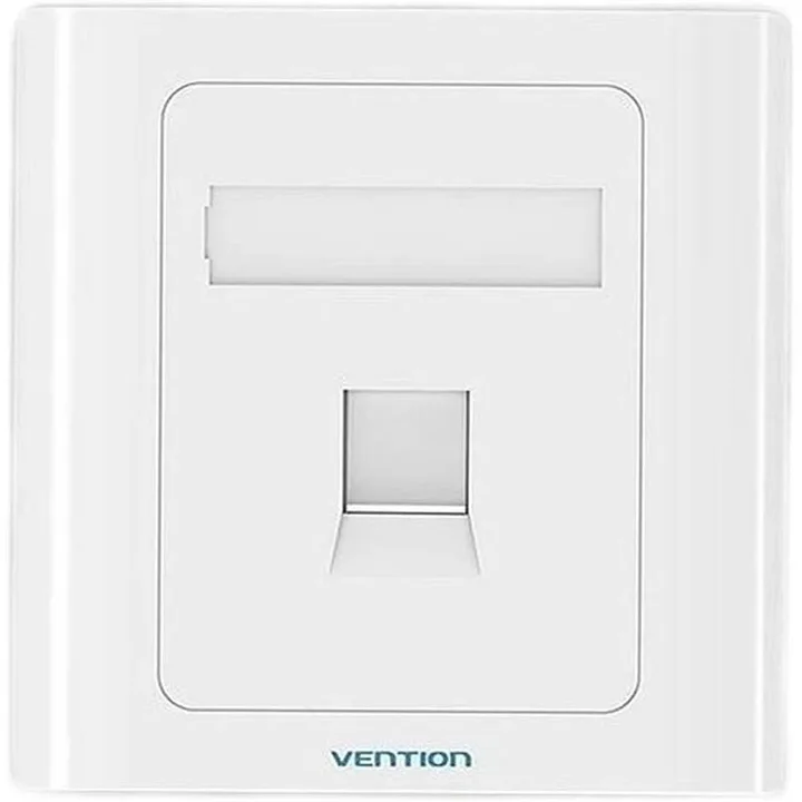 Roseta de Pared Vention RJ45 CAT.6 Utp 1 Toma White