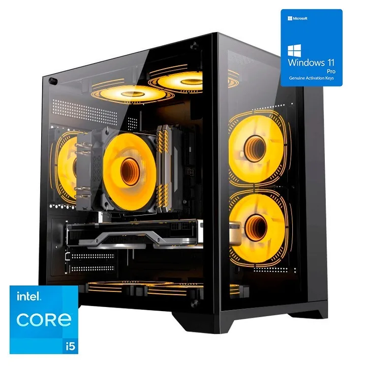Torre Infinity Mini RGB, Core i5-12400, 16 GB, 500 GB, Windows 11 Pro