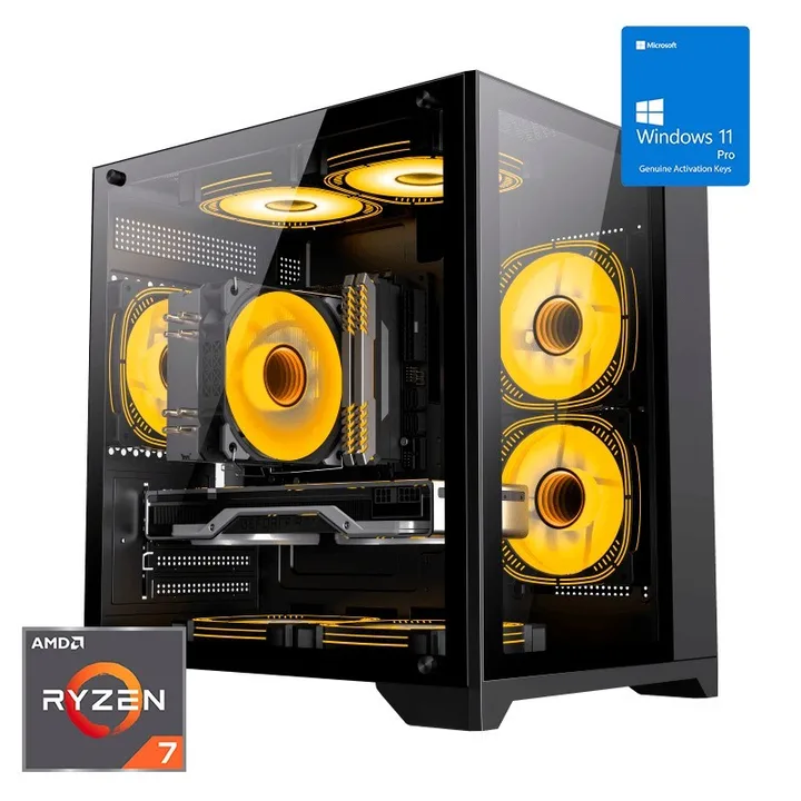 Torre Infinity Mini RGB, Ryzen 7 7700X, 16 GB, 1 TB, Windows 11 Pro