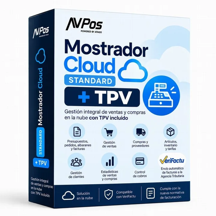 Licencia AVPOS Mostrador Cloud Standard + TPV
