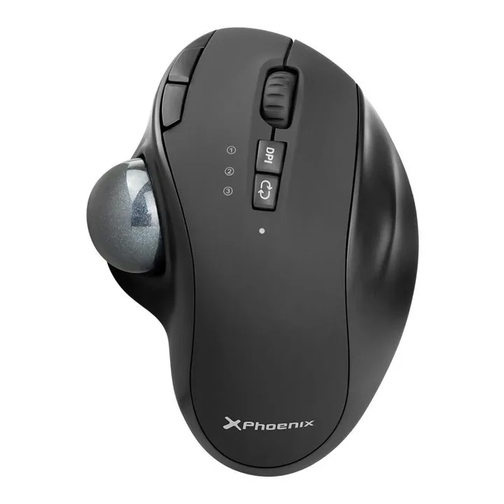 Raton Phoenix Ergonomico Trackball Wireless Black