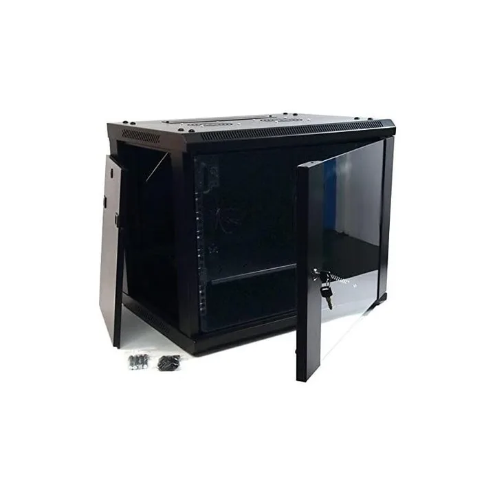 Armario Rack Powergreen 9U 60X60 Termostato + Ventiladores + 1 Bandeja