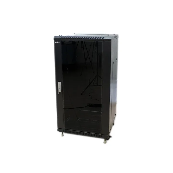 Armario Rack Powergreen 22U 60X80 Desmontado Puertas Cristal y Metal