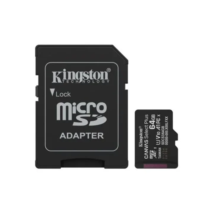 Memoria Micro SD 64GB Kingston XC C10 100MB/S + Adaptador SD