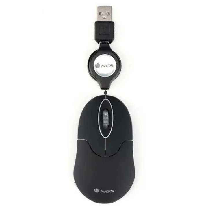 Raton NGS Sinblack USB Optico Retractil Black