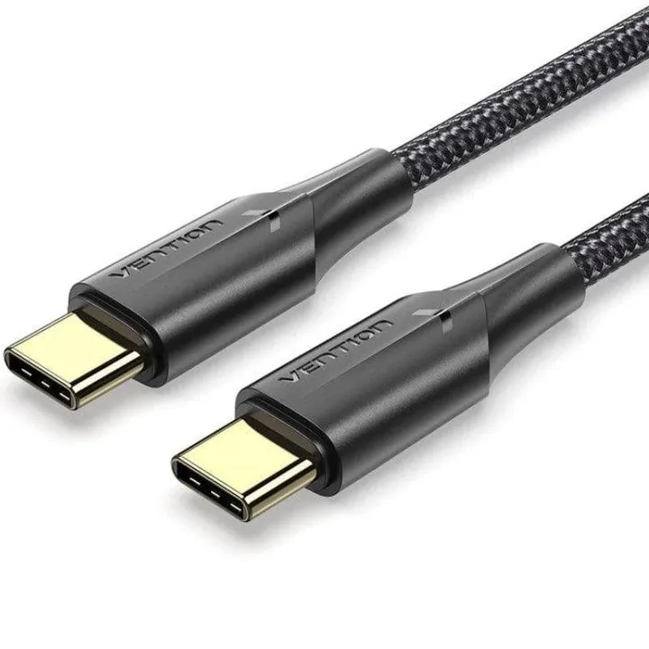 Cable USB 2.0 Vention Tipo USB-C/M-C/M LED 480MBPS 3A 0.5M Black