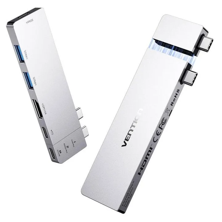 Docking USB-C Vention 1X HDMI 4K/2X USB-A/2X USB-C/1X THUNDERBOLT/1X USB-C PD