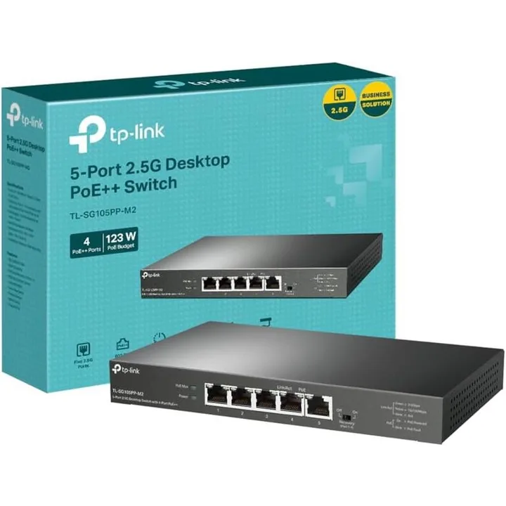 Switch TP-Link TL-SG105PP-M2 de 5 puertos 2,5 Gb PoE+