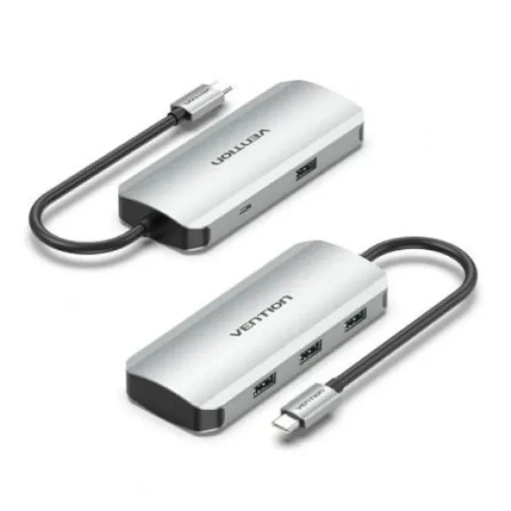 Hub Vention USB-C 4 Puertos USB 3.0 / Microusb PD
